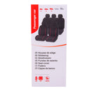 JEU COMPLET DE HOUSSES UNIVERSELLES, NOIR / ROUGE